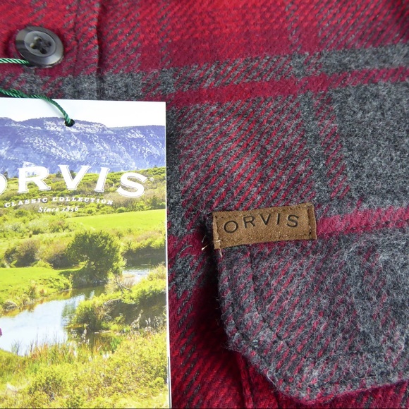 Orvis Heavyweight Flannel Plaid Shirt Jacket NWT - Picture 5 of 8
